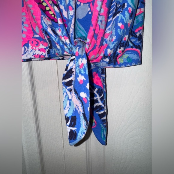 Lilly Pulitzer Women’s Knot Front Tunic Top – Long Sleeve – Size Small EUC - Picture 2 of 11